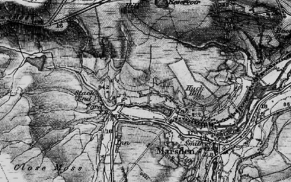 Old map of Buckstones Moss in 1896