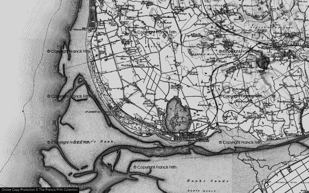 Old Map of Hey Houses, 1896 in 1896