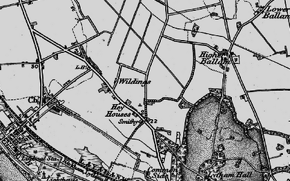 Old map of Hey Houses in 1896