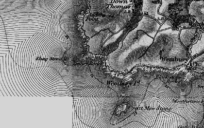 Old map of Heybrook Bay in 1896