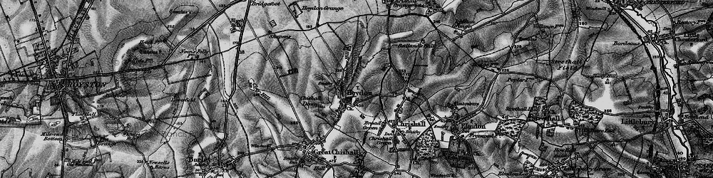 Old map of Heydon in 1896