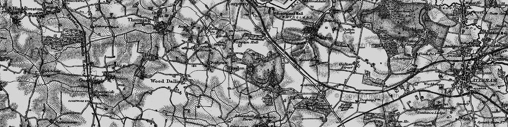 Old map of Heydon in 1898