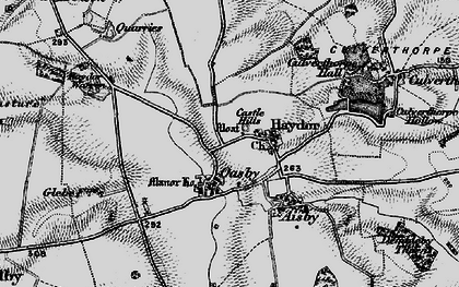 Old map of Heydour in 1895