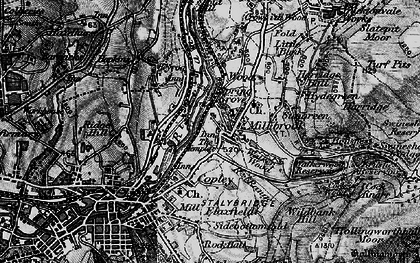 Old map of Heyrod in 1896