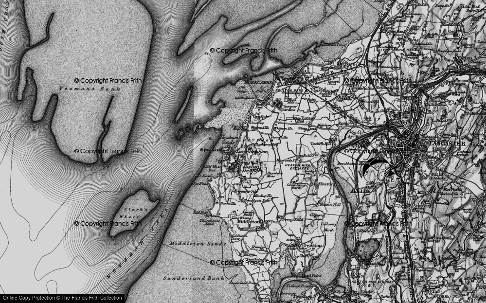 Old Map of Heysham, 1898 in 1898