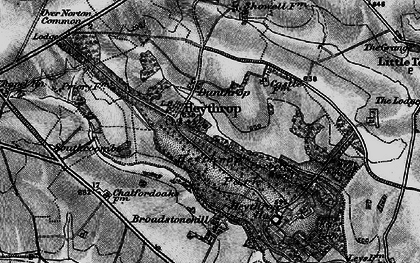 Old map of Heythrop in 1896