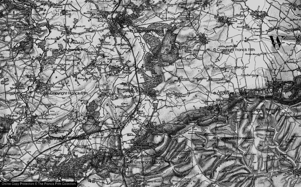 Old Map of Historic Map covering Clanger Wood in 1898