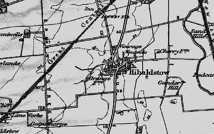 Old map of Hibaldstow in 1898