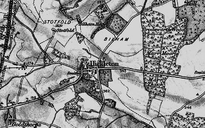 Old map of Hickleton in 1896