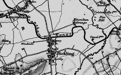 Old map of Hickling in 1899