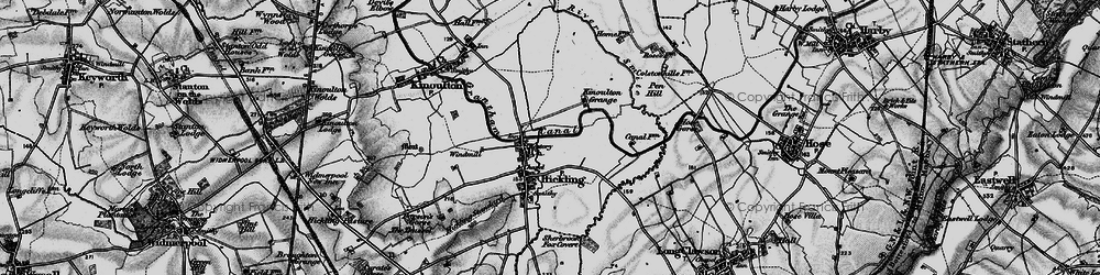 Old map of Hickling in 1899