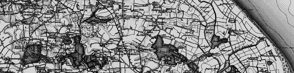 Old map of Hickling Heath in 1898
