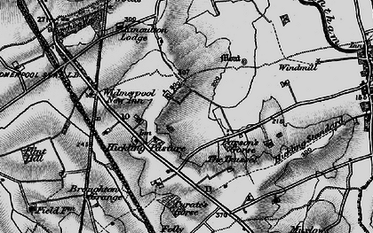 Old map of Hickling Pastures in 1899
