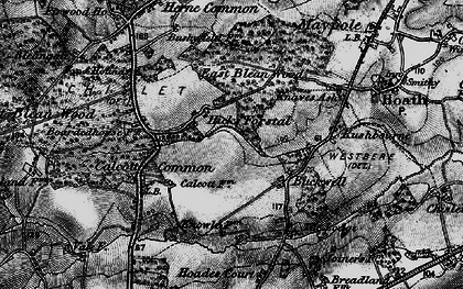 Old map of Hicks Forstal in 1895