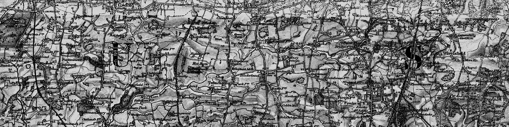 Old map of Hickstead in 1895