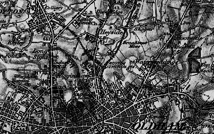 Old map of Higginshaw in 1896