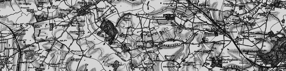 Old map of High Common in 1898