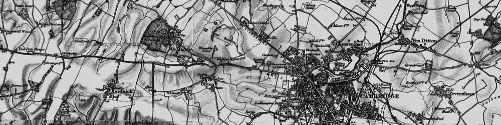 Old map of High Cross in 1898