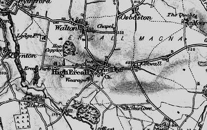 Old map of High Ercall in 1899