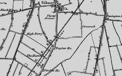 Old map of High Ferry in 1898