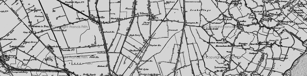 Old map of High Ferry in 1898