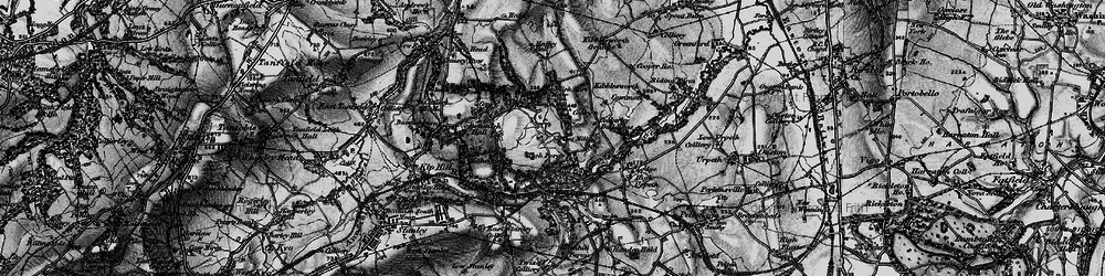 Old map of Beamish East Moor in 1898