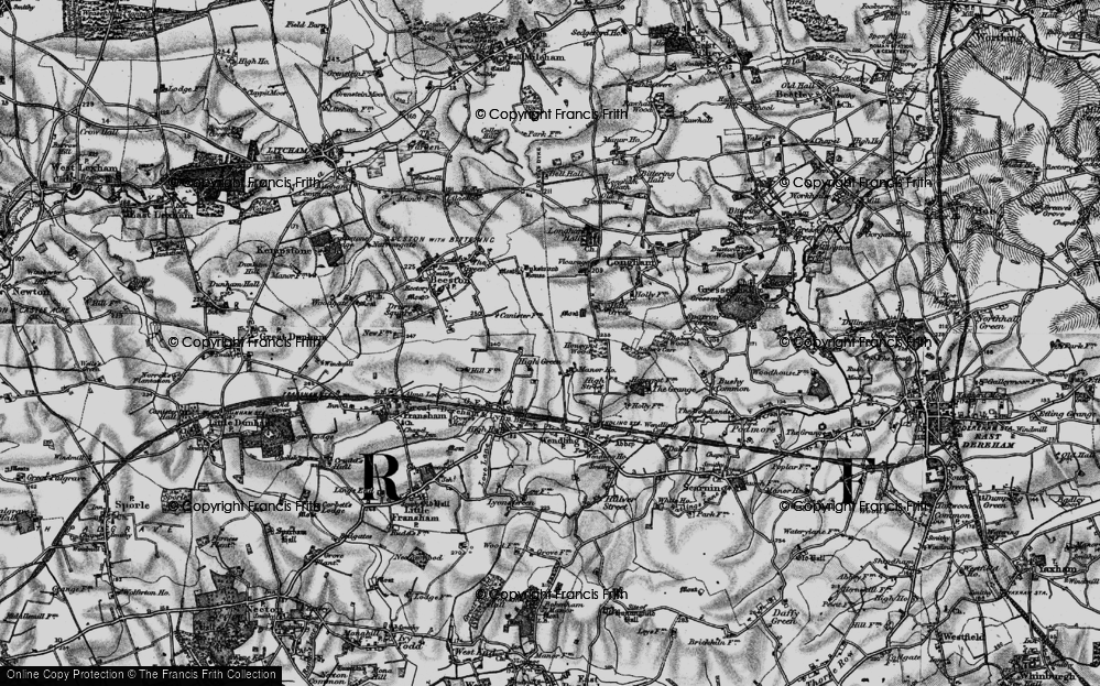 Old Map of High Green, 1898 in 1898