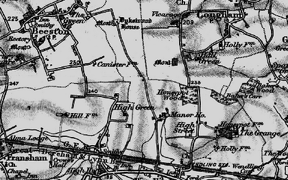 Old map of High Green in 1898