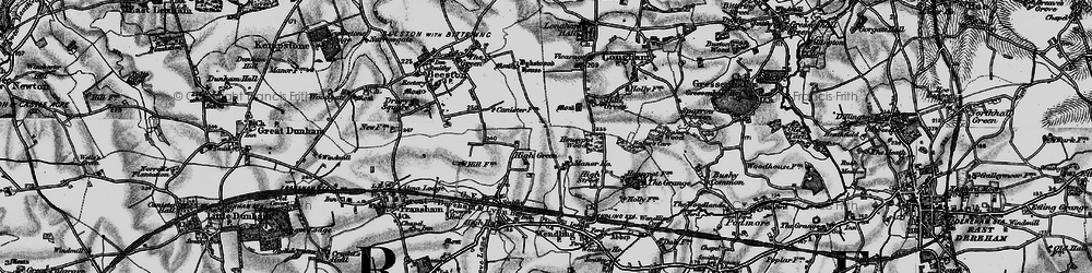 Old map of High Green in 1898