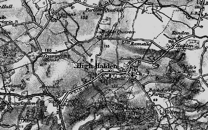 Old map of High Halden in 1895