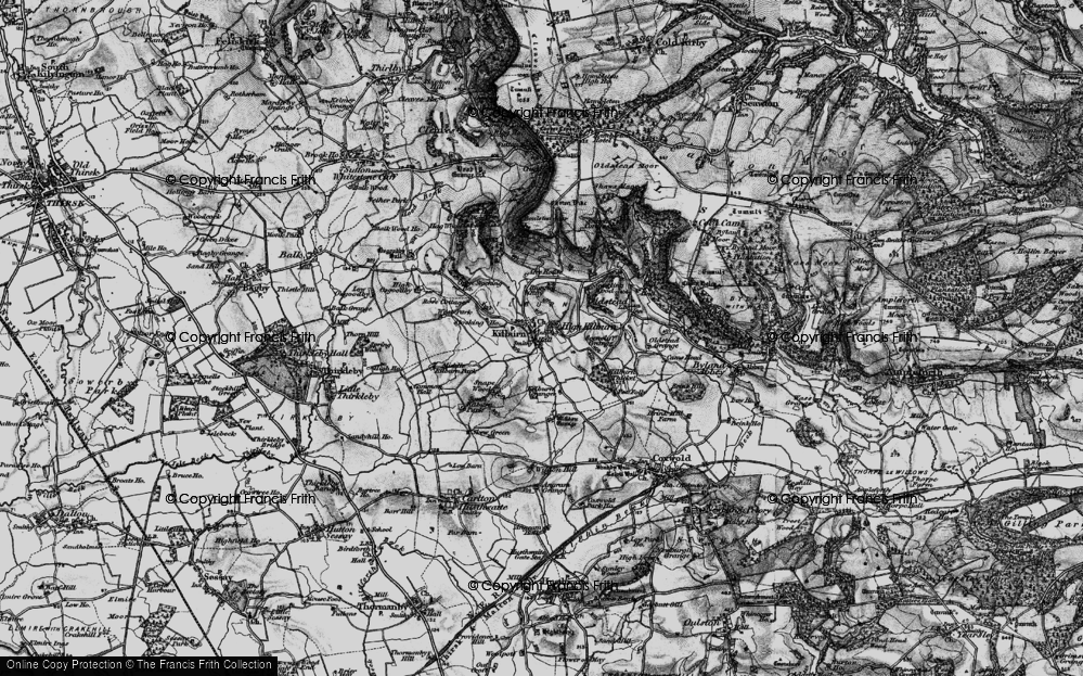 Old Map of High Kilburn, 1898 in 1898