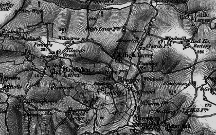 Old map of High Laver in 1896