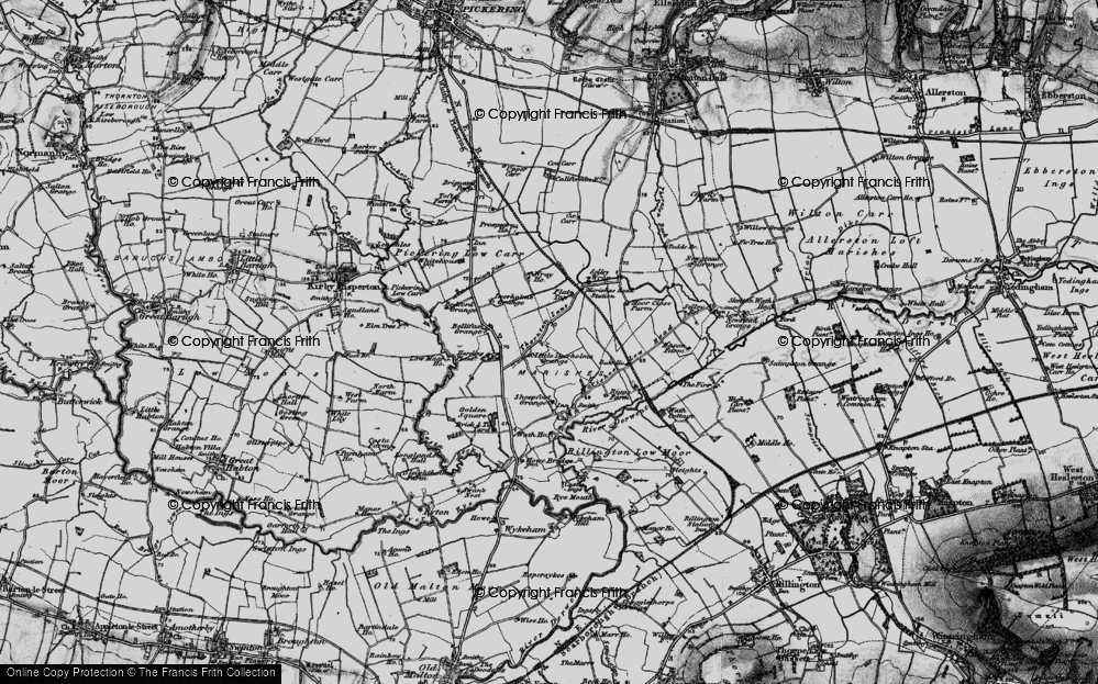 Old Map of Historic Map covering Bellafax Grange in 1898