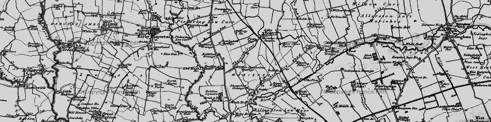 Old map of Bellafax Grange in 1898