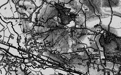 Old map of High Moor in 1896