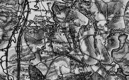 Old map of Woodall Service Area in 1896