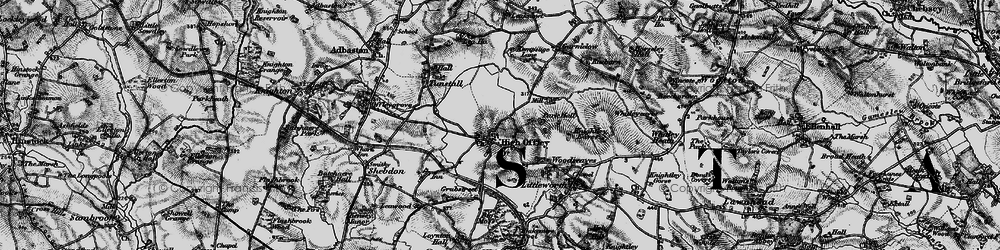 Old map of High Offley in 1897