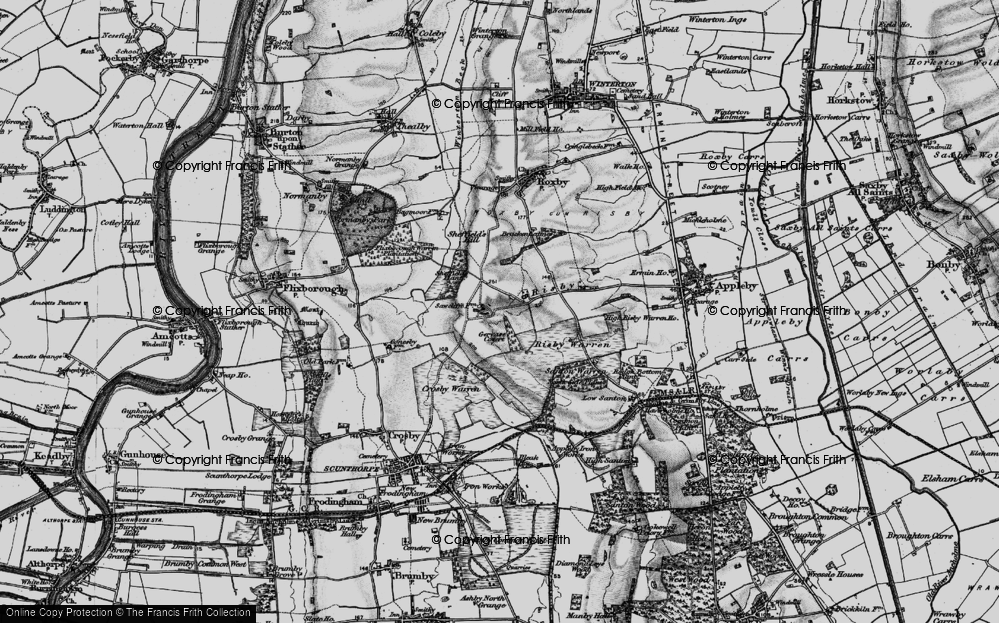 Old Map of Historic Map covering Buttonhook, The in 1895