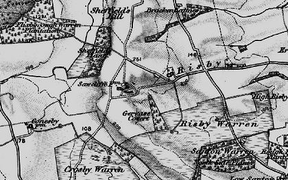 Old map of High Risby in 1895