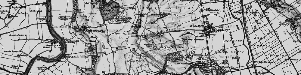 Old map of High Risby in 1895