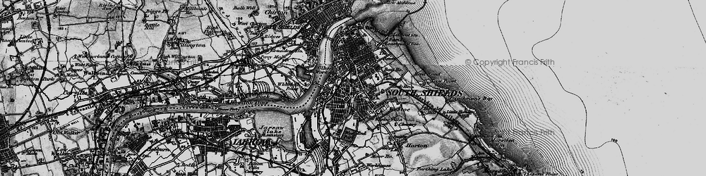 Old map of High Shields in 1897