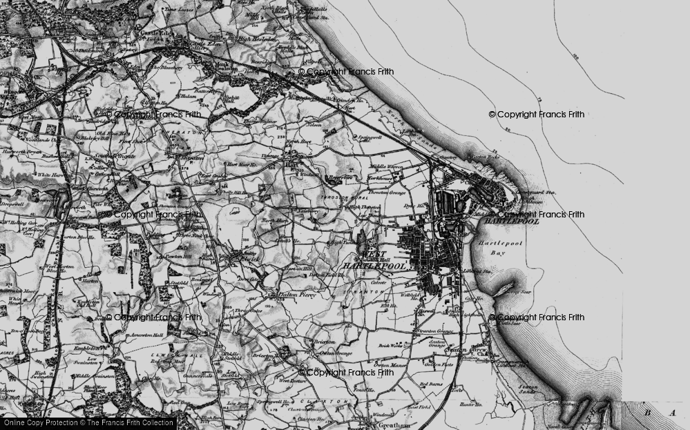 Old Map of High Throston, 1898 in 1898