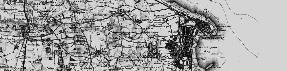 Old map of High Throston in 1898