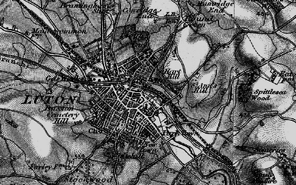 Old map of High Town in 1896