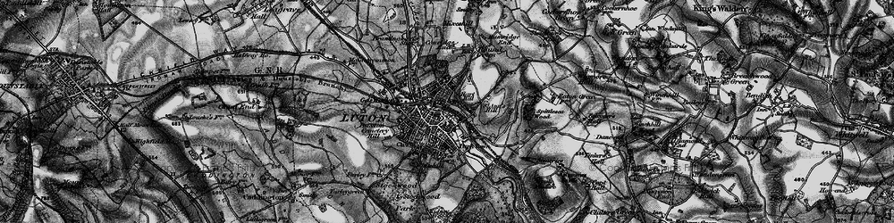 Old map of High Town in 1896