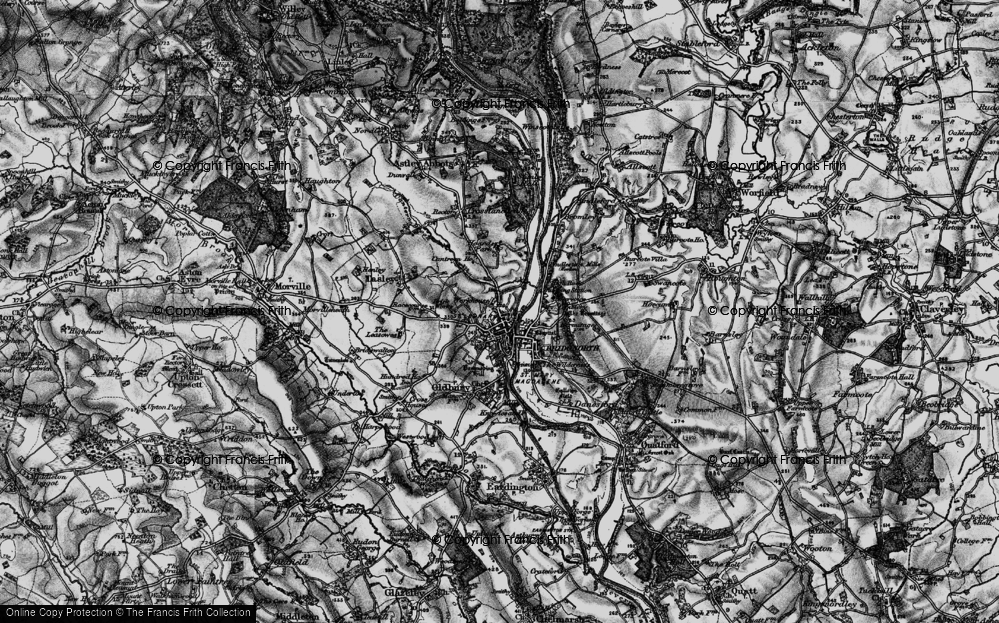 Old Map of Historic Map covering Hoards Park in 1899