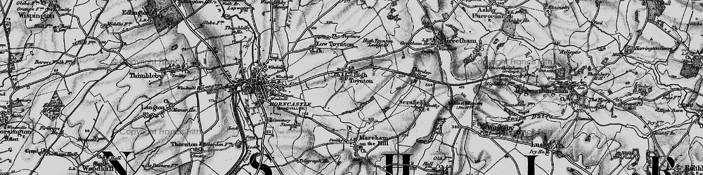 Old map of High Toynton in 1899