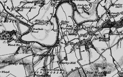 Old map of High Worsall in 1898