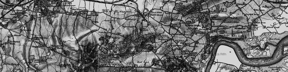 Old map of Higham in 1895