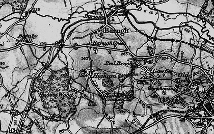 Old map of Higham in 1896